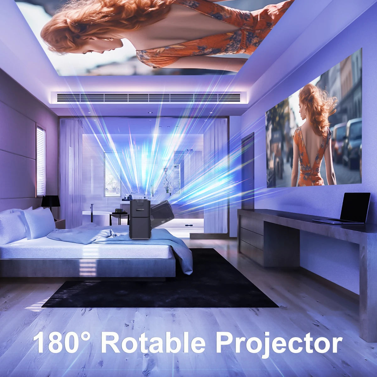 High-Performance Portable Projector with 4K Support and Advanced Connectivity Features