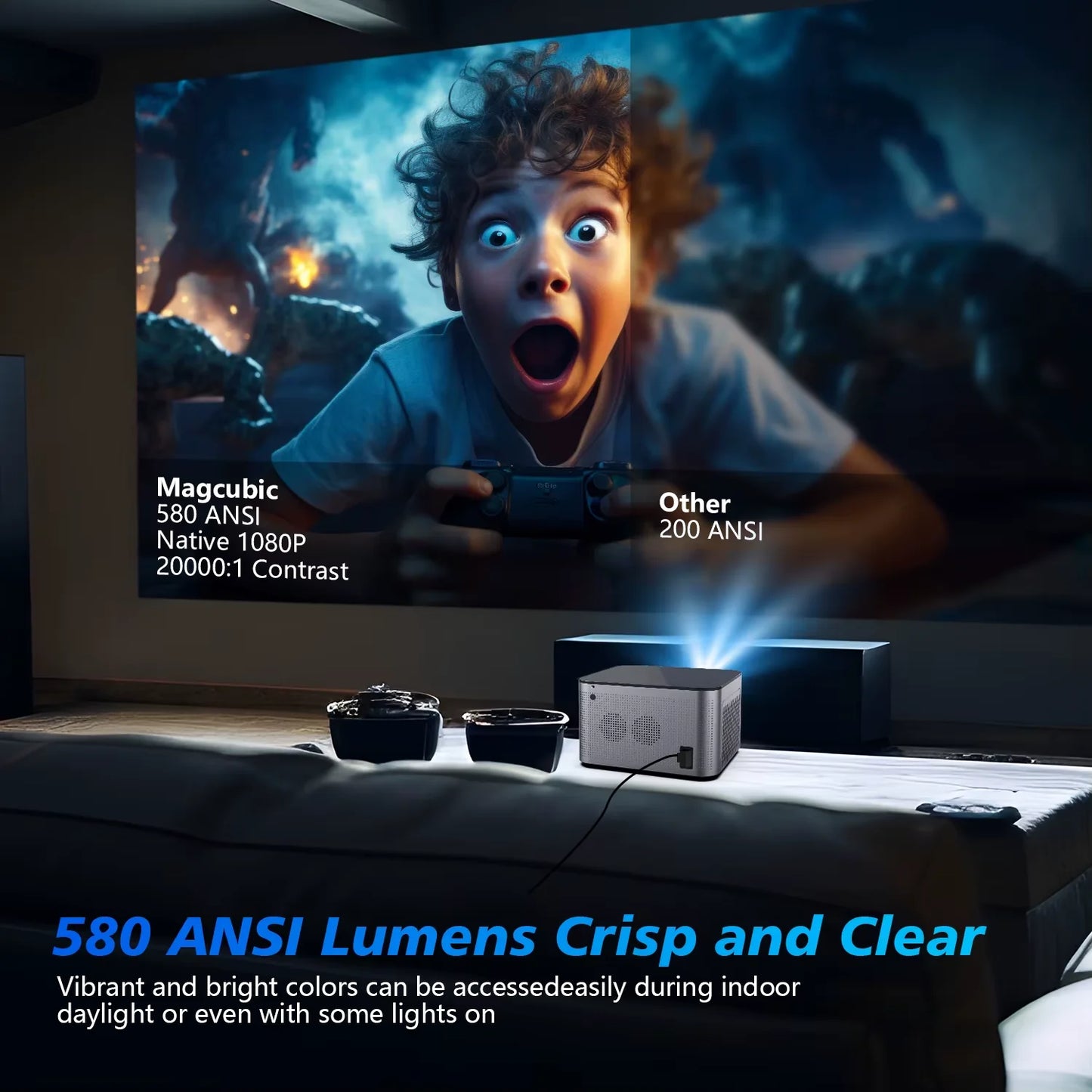 Experience Stunning Visuals with the Android 11 4K Smart Projector - Your Ultimate Home Cinema Solution